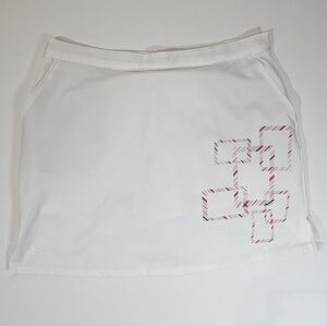 Under Armour Performance Skort‎ Womens Size 8 White Pink Golf Ready Tennis Prep